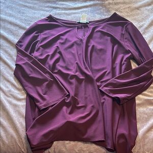 Elegant Flowy Purple Women's Top